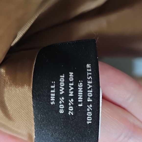 Preston & York Wool Blend Camel Color Peacoat Sweet Timeless Academia Size 16 - Picture 6 of 9